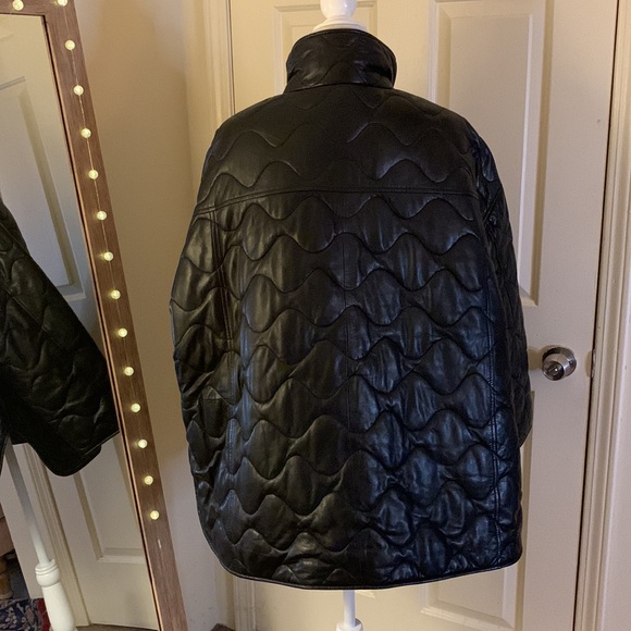 Lamarque Beruka Quilted Leather Jacket Coat Free People - Picture 10 of 17